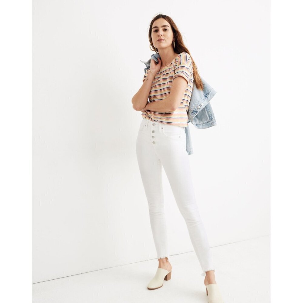 Madewell Petite Womens Size 35P 10inch High Rise Skinny Jean Step Hem K9112 $135